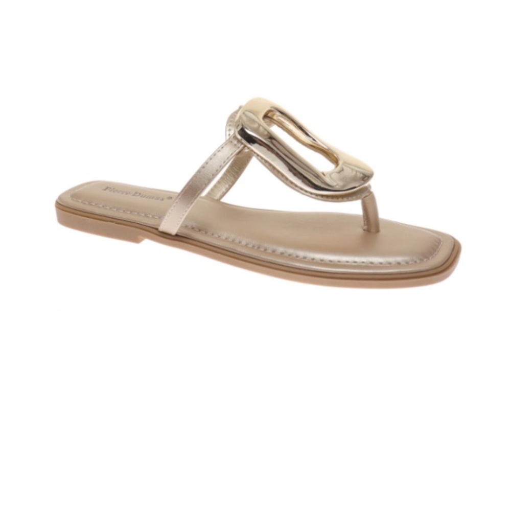 Pierre Dumas Empress Gold Buckle Sandal